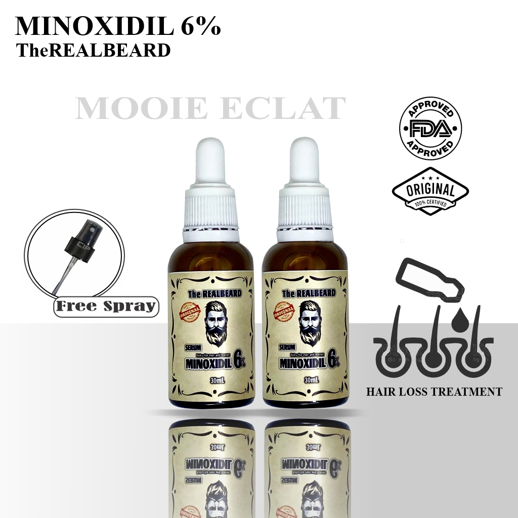 [ 2 Botol ] Therealbeard Minoxidil Dan Nutrilabs Biotin 7500mcg - Menumbuhkan Rambut dan Memperkuat 