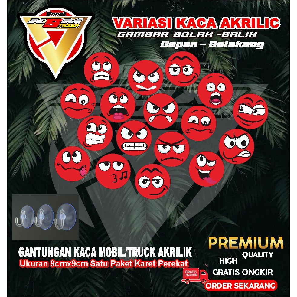 gantungan kaca akrilik bulat/variasi gantungan kaca akrilik mobil versi bulat