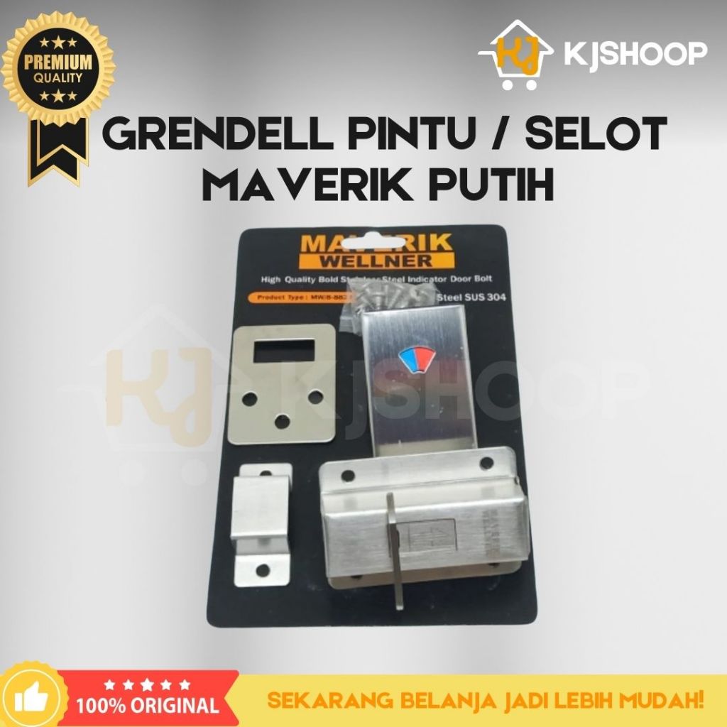 Grendel Pintu Kamar Mandi / Selot Pintu Kamar mandi Maverik Putih