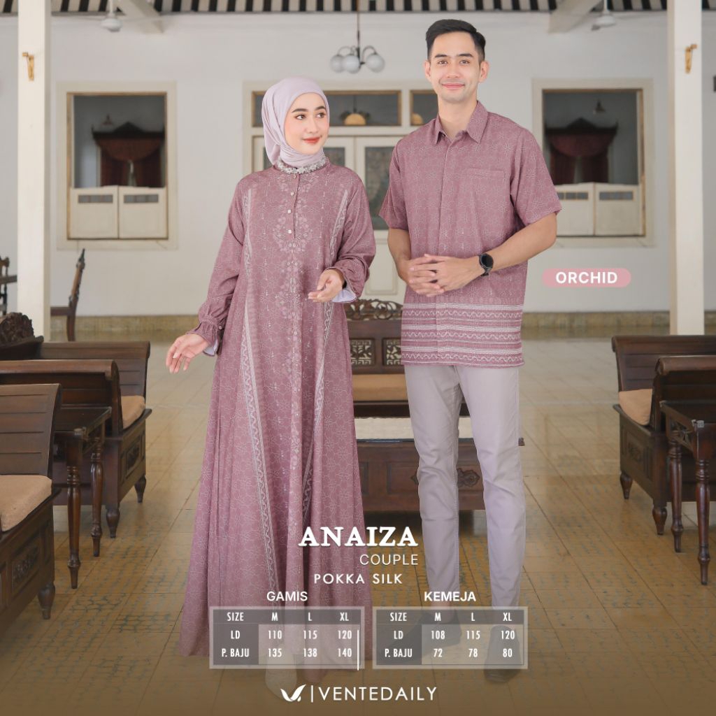 [NEW] SETELAN COUPLE GAMIS + KEMEJA IRISH BY VENTE // FASHION MUSLIM KEKINIAN // RIZKIA BY VINSTORE