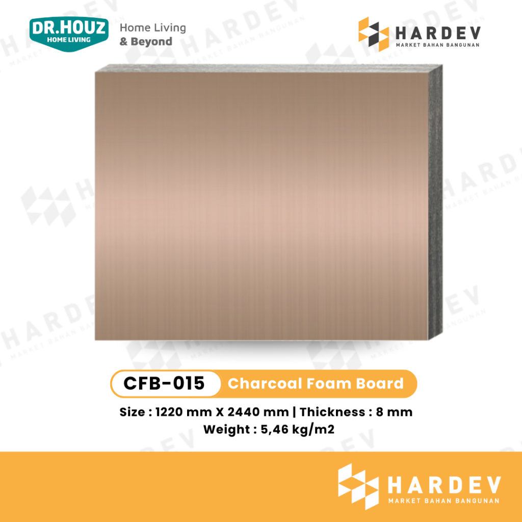DR.HOUZ - Charcoal Foam Board - CFB 015 Metal (Wall Board)