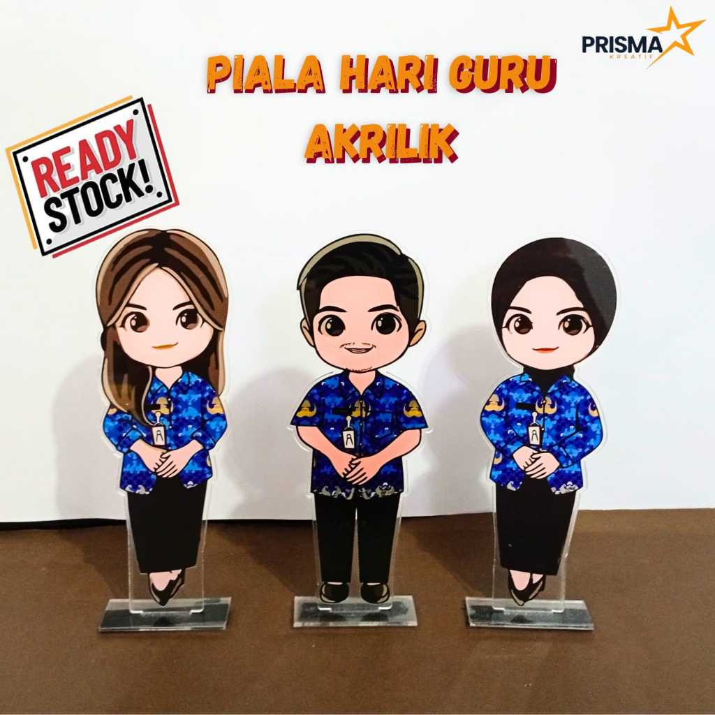 PIALA AKRILIK GURU BAJU DINAS KOPRI BIRU (AKRILIK SAJA)