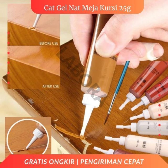 Krim Resin Penambal Furniture Repair Kayu Pintu Meja Kursi Perbaikan Lantai Cat Gel Nat Wood Dempul 