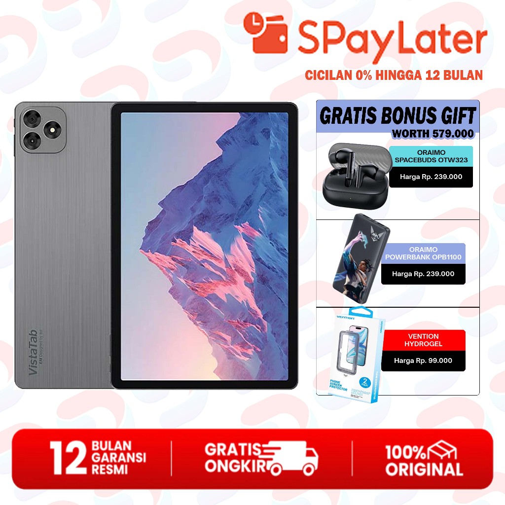 New Itel Vista Tab 10 Vista Tab 10 Mini LTE 4G [4/128 GB] 10" inch IPS Garansi Resmi