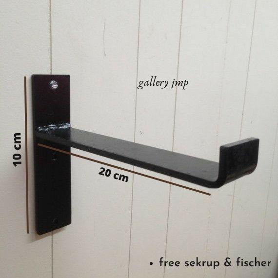 Siku Ambalan Tatakan Rak / Siku Papan Ambalan Berkualitas Hitam Putih