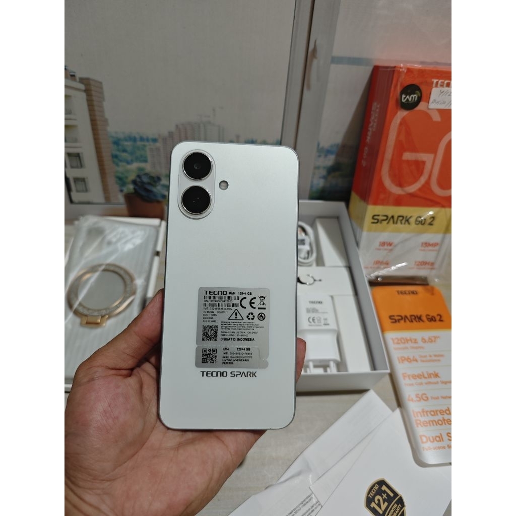 tecno spark go 2 4/128 garansi resmi second like new