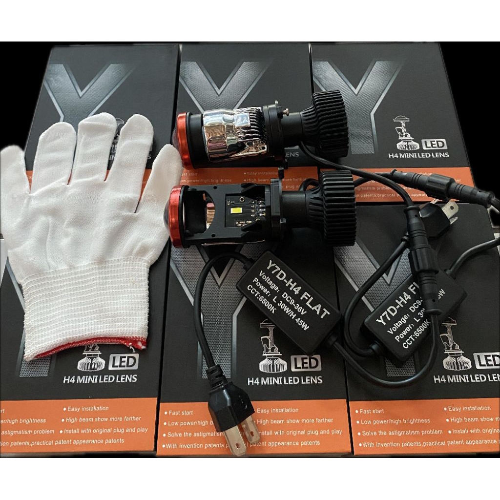 Lampu led Y7D mini projektor H4 Biled super terang