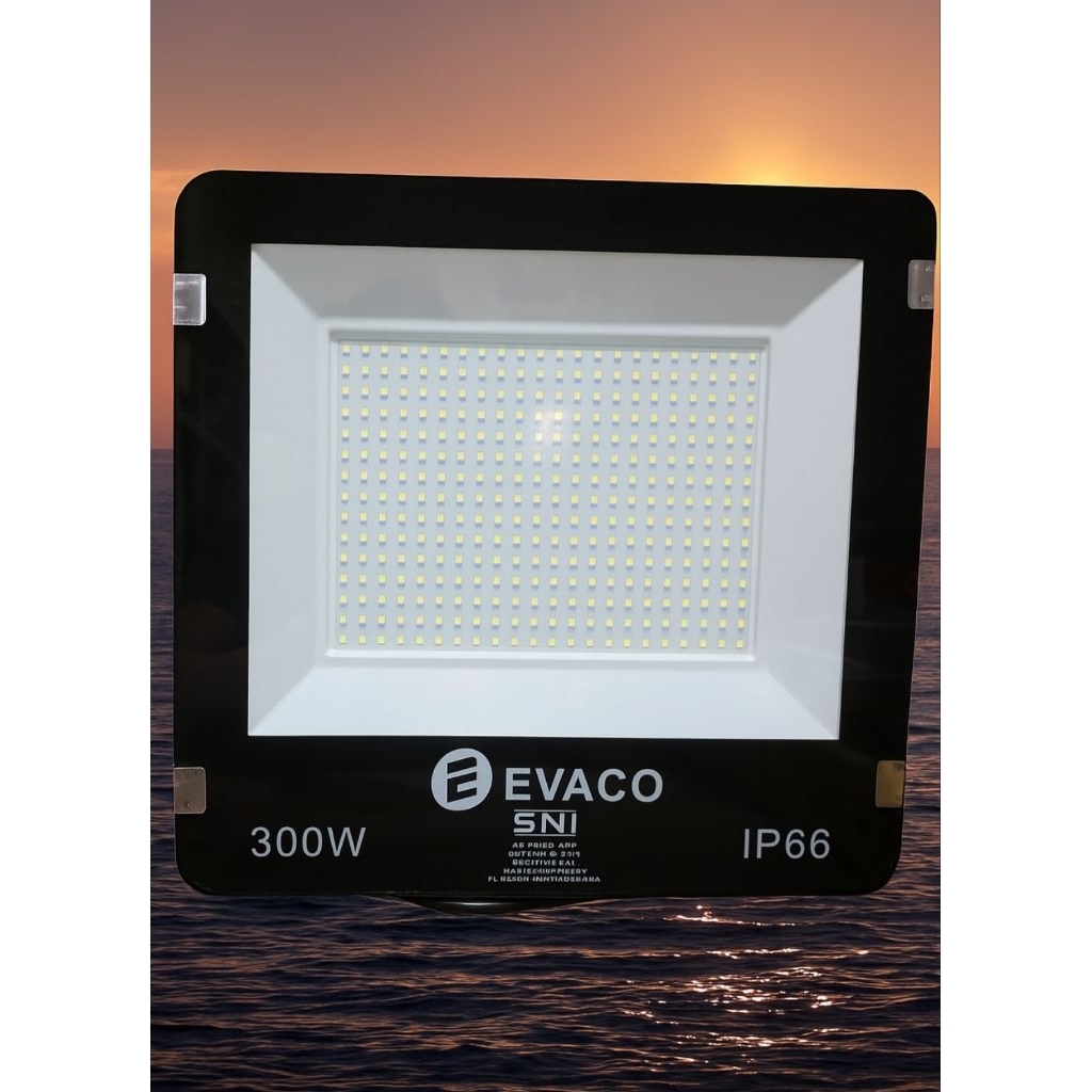 EVACO LAMPU SOROT LED 300 WATT / LAMPU LED FLOODLIGHT 300W IP66 EA-604