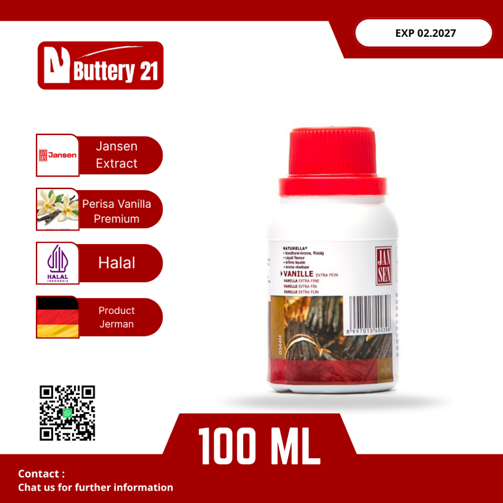JANSEN VANILLA EXTRACT 100 ML/JAN SEN PERISA VANILLA EXTRACT/PASTA VANILA ESSENS/VANILLA PREMIUM