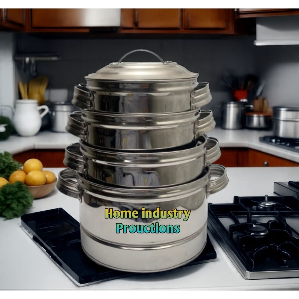 Panci pengukus 1set 4 ukuran bahan stainless / Panci stainless / Panci penanak nasi