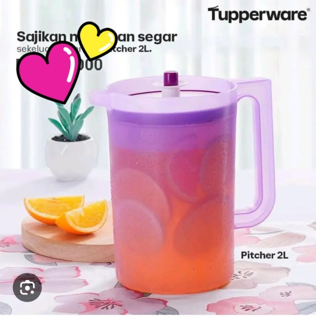 pitcher 2L ungu teko tupperware