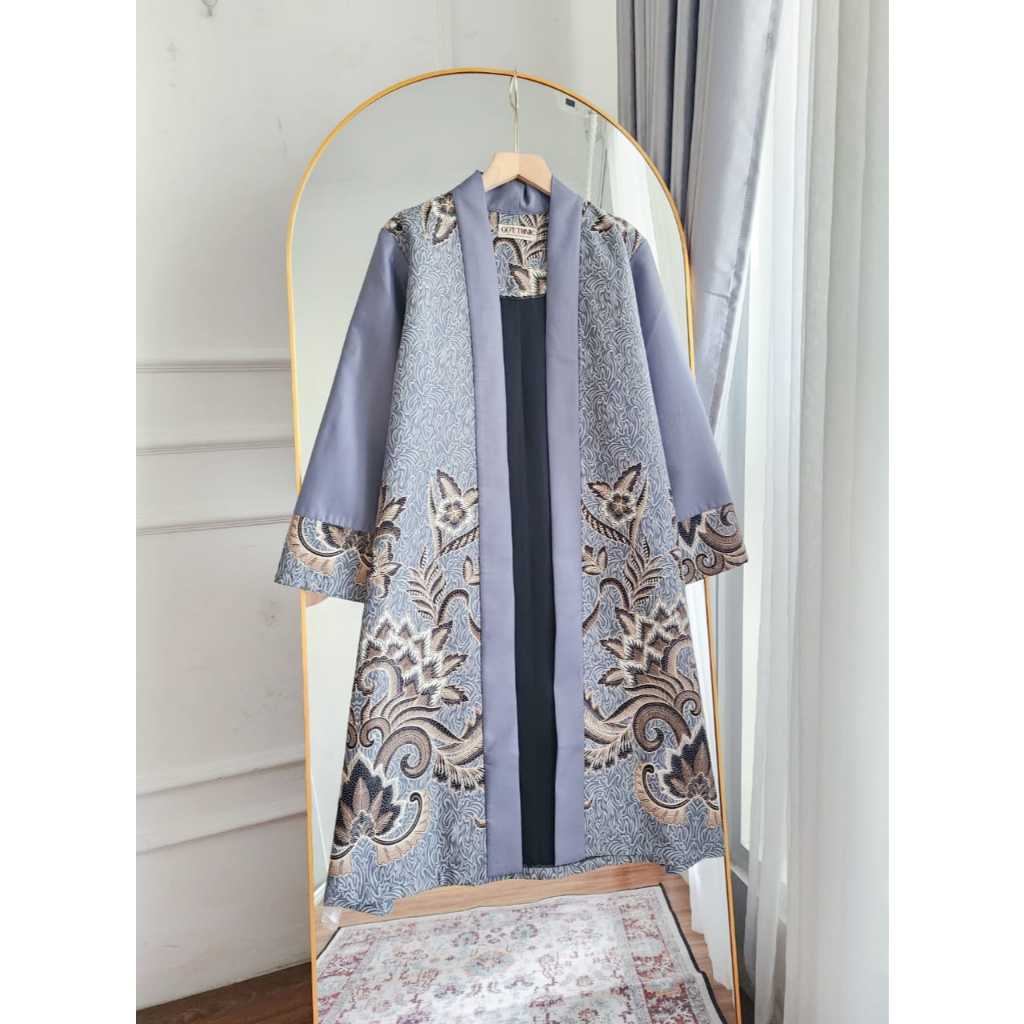 OUTER BATIK PREMIUM PANJANG GREY