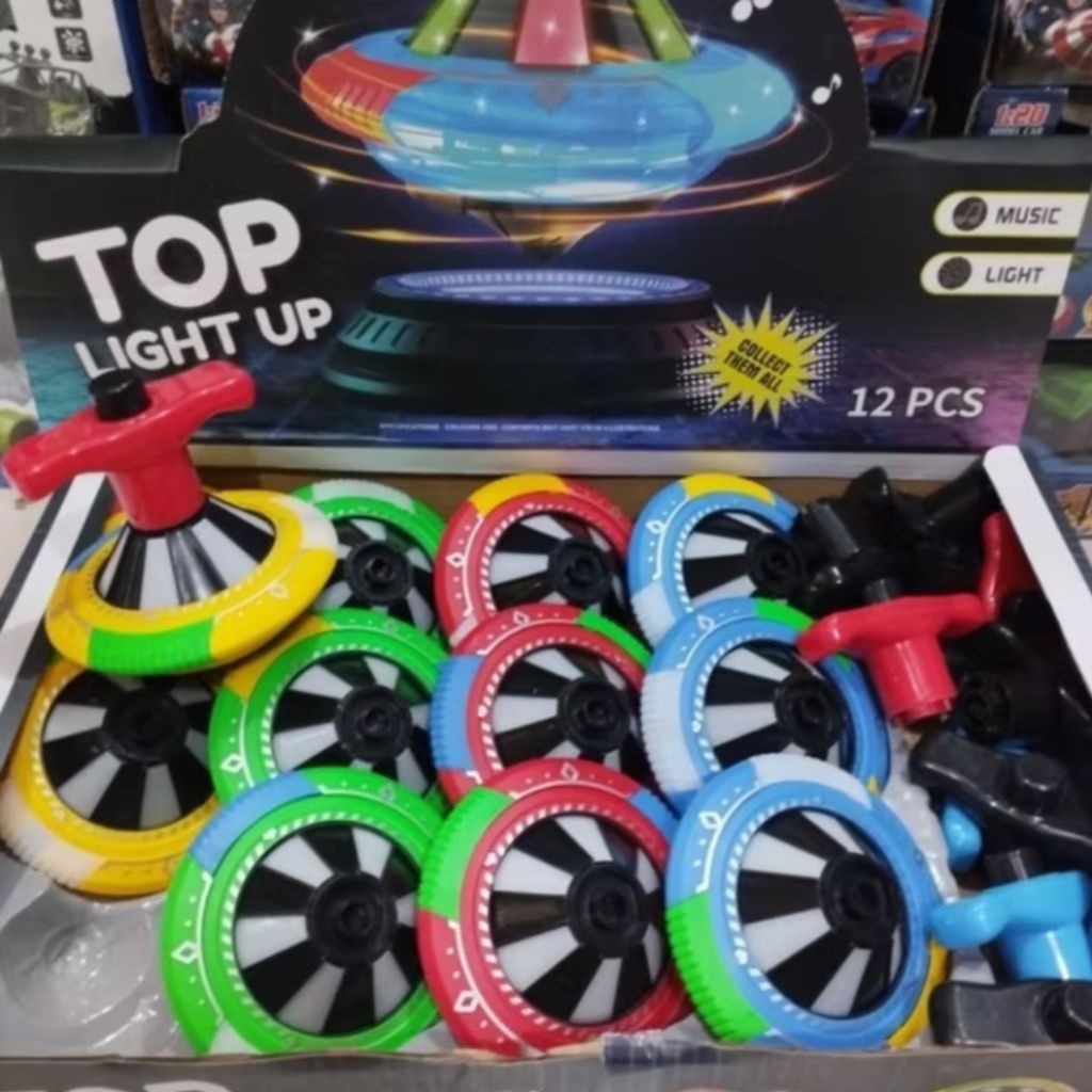 Mainan Viral Gasing UFO  Musik+Lampu
