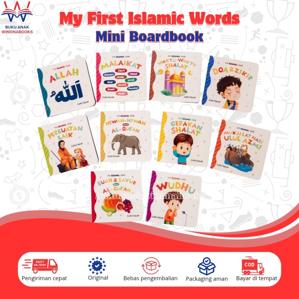 MINI BOARD BOOK FIRST ISLAMIC WORDS - buku anak hebat