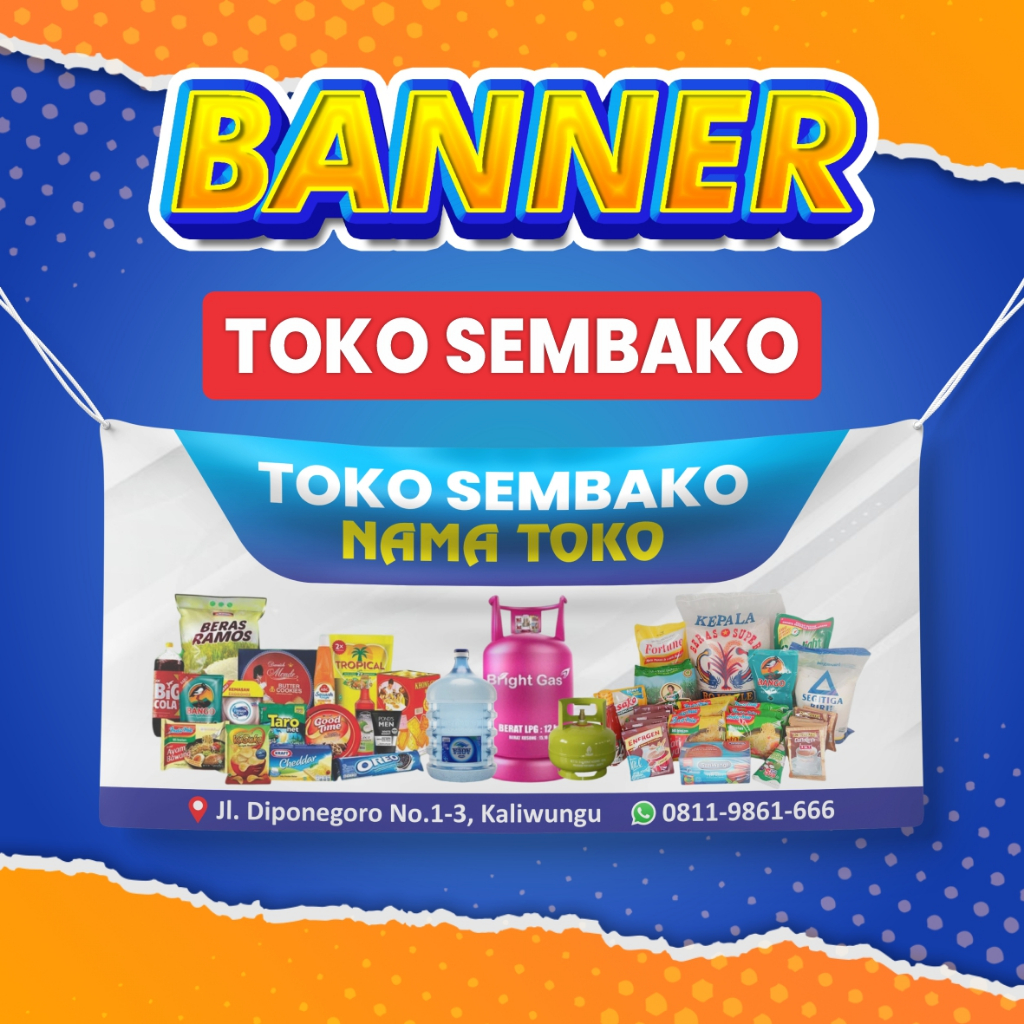 Spanduk / Banner Toko Kelontong / Warung Sembako