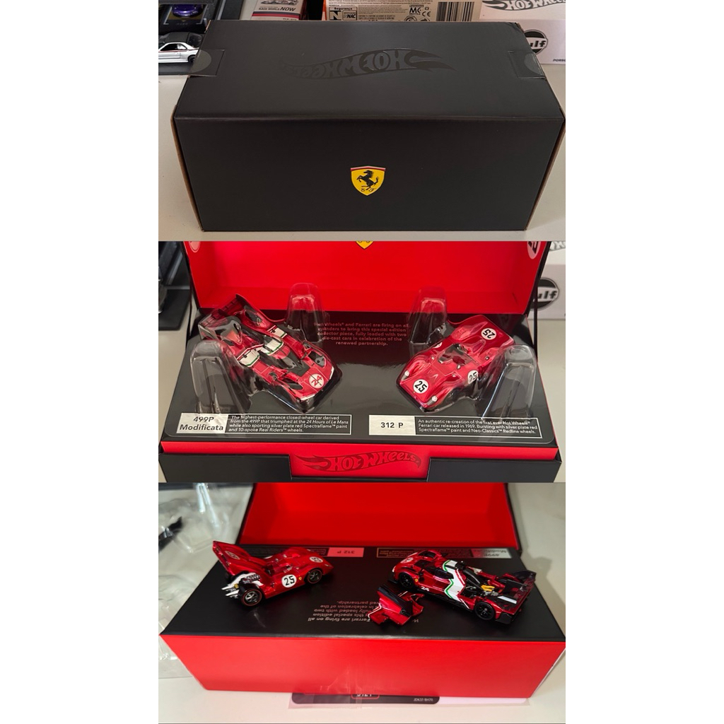 hotwheels two ferarri 499p 312p