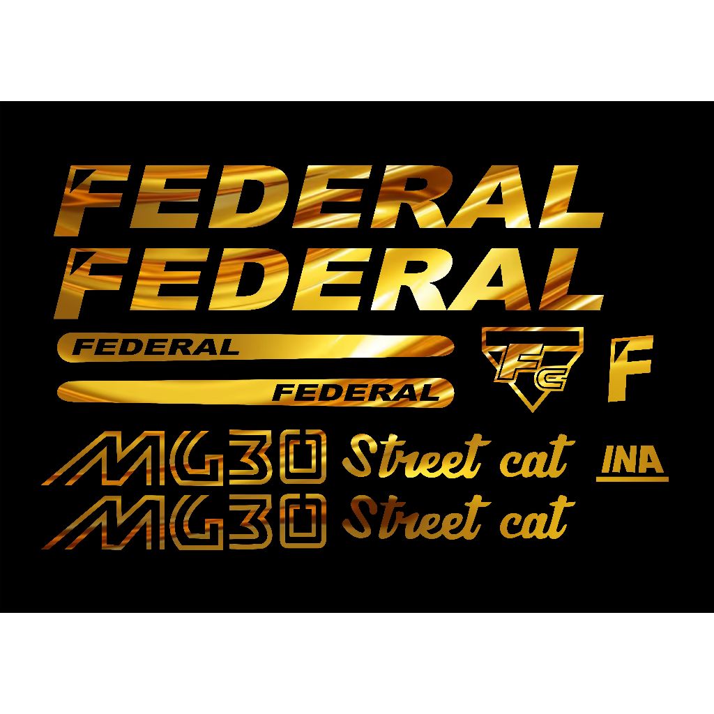 cutting stiker sepeda federal street cat mg 30