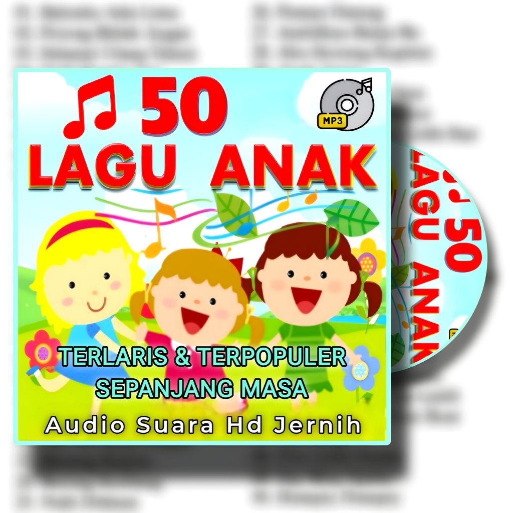 KASET MP3 KUMPULAN 50 LAGU ANAK TERPOPULER - KASET CD MP3 TERBARU - KASET LAGU ANAK ANAK - KASET LAG
