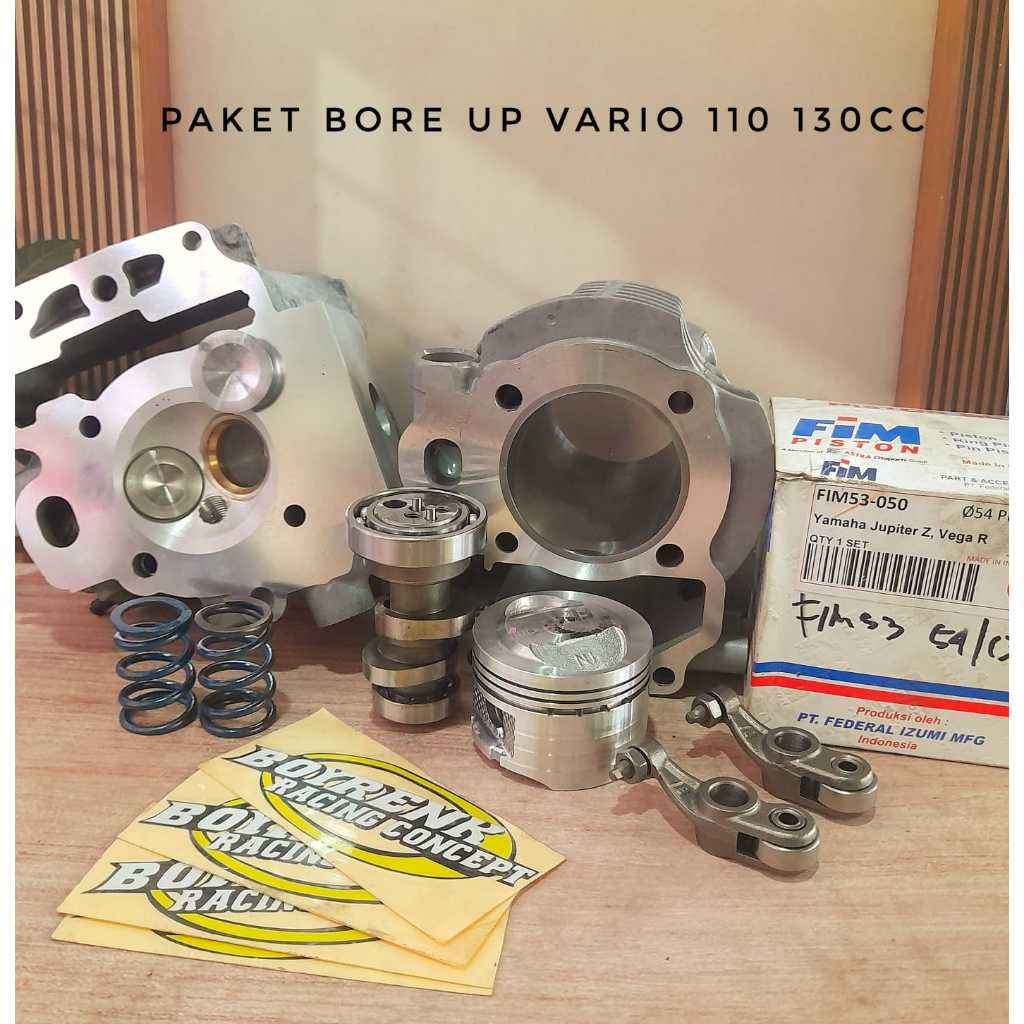 PAKET BORE UP VARIO110 VARIO 110 VARIO KARBU VARIO LAMA KVB 130CC  - BOYRENK RACING CONCEPT