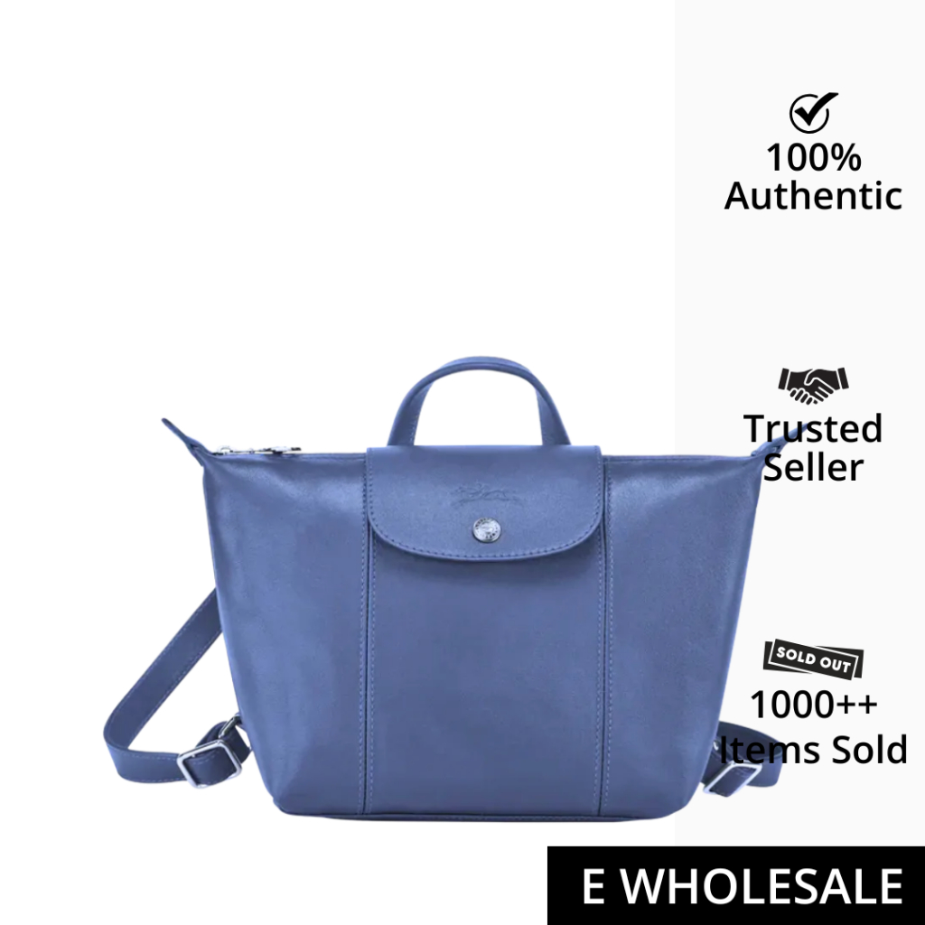 Longchamp Le Pliage Cuir Backpack Navy (10150757729)