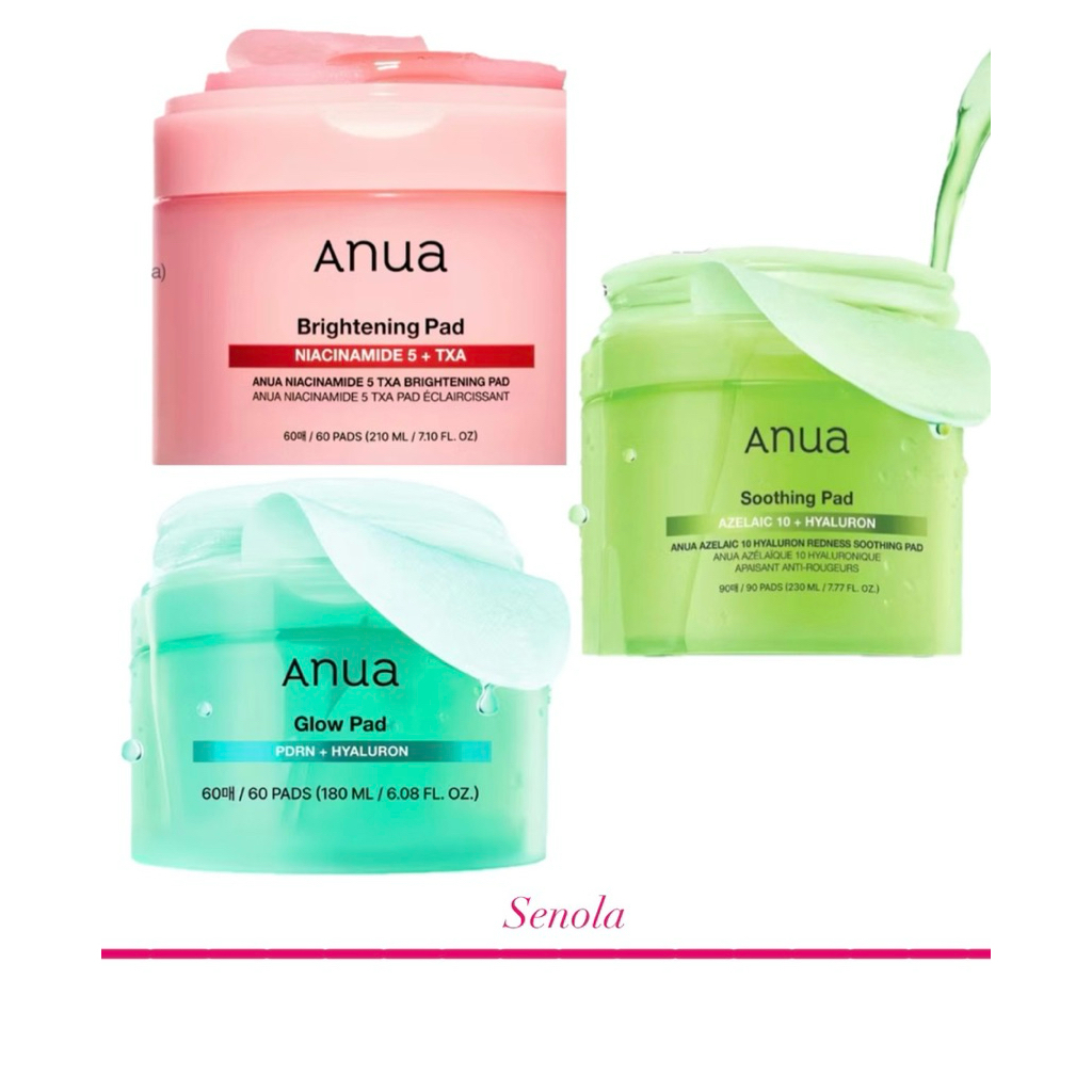 ANUA PAD 3 | Brightening TXA Pad  | Soothing Azelaic + Hyaluronic Acid Pad | Anua Glow PDRN  + Hyalu