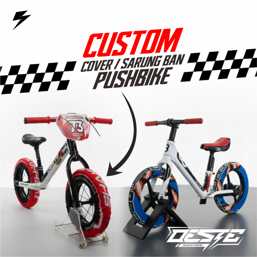 SARUNG BAN PUSHBIKE / COVER BAN PUSHBIKJE CUSTOM DESAIN
