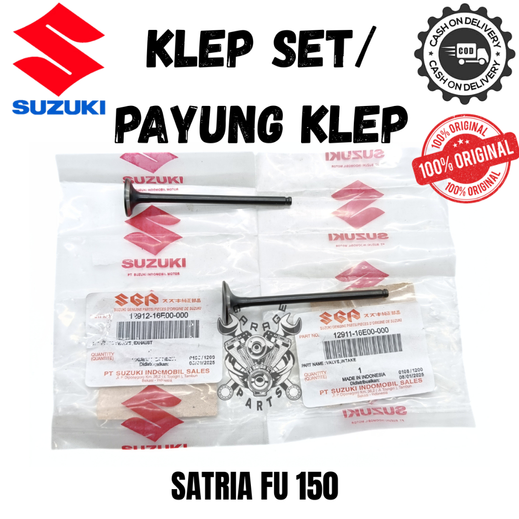 KLEP SET PAYUNG KLEP SUZUKI UNTUK MOTOR SATRIA FU150 KUALITAS PASTI DIJAMIN ASLI ORIGINAL SUZUKI SGP