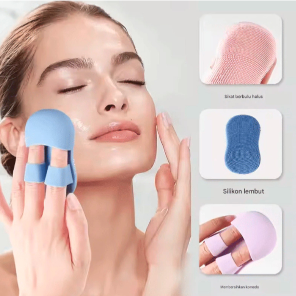 Sikat Wajah Silikon Lembut Halus bentuk Sandal / Alat Pembersih wajah Silicon / Sikat Muka Silicone