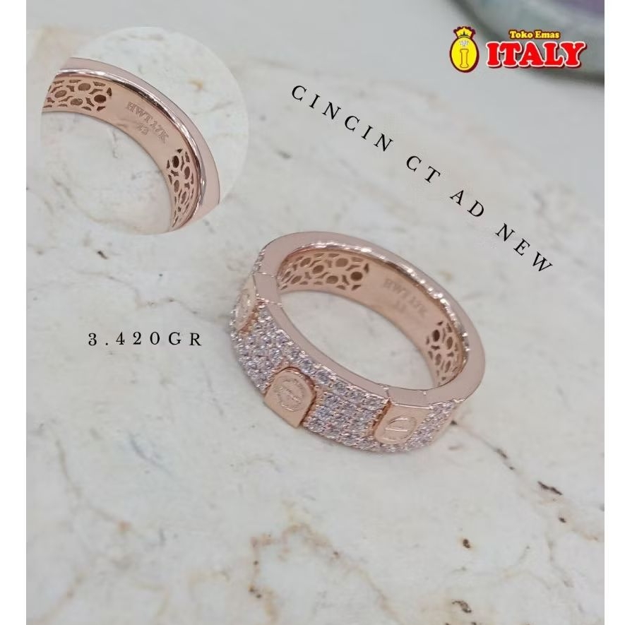 cincin emas tua variasi lebar