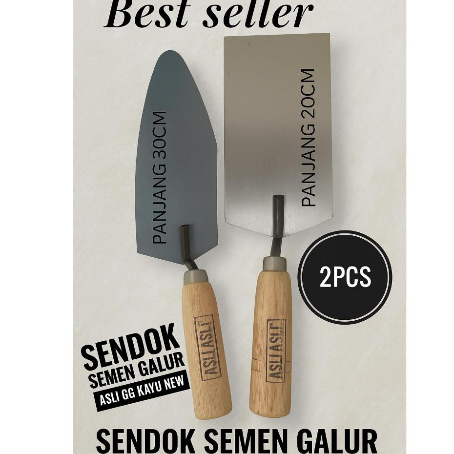 Sendok/Cetok Semen Tukang Bangunan Galur Asli – Panjang 20cm