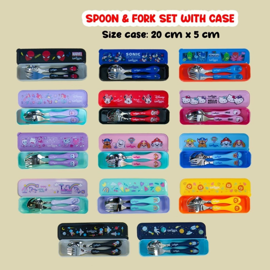 SENDOK MAKAN SET ANAK KARAKTER LUCU