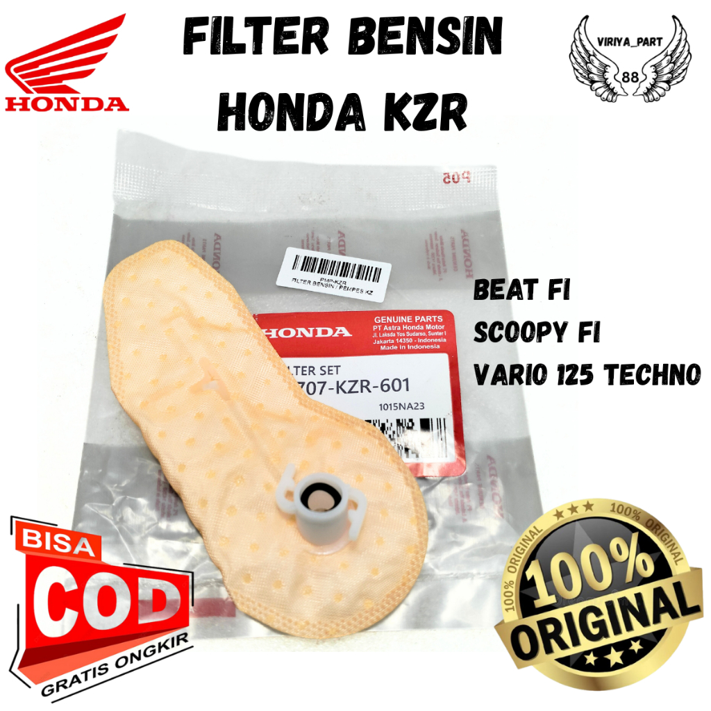 ASLI ORIGINAL FILTER BENSIN HONDA AHM KZR BEAT FI SCOOPY FI VARIO 125 TECHNO