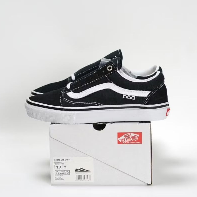 VANS OLD SKOOL PRO SKATEBOARDING BLACK WHITE