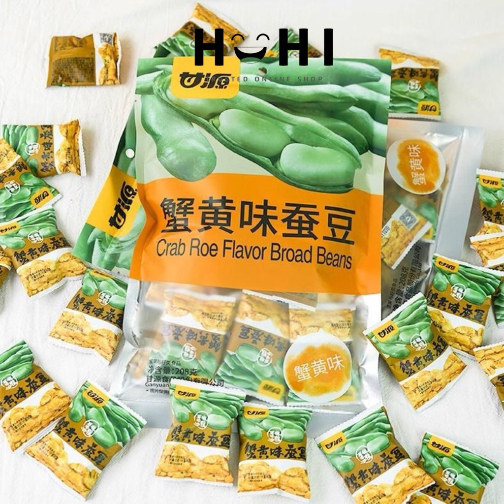 Gan Yuan Crab Roe Broad Beans 500g Kacang Kapri Kacang Koro Telur Asin Snack