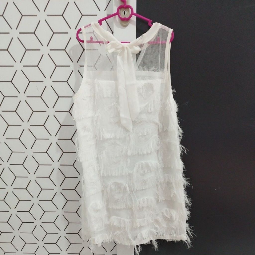 gaun putih pesta korea style anak perempuan