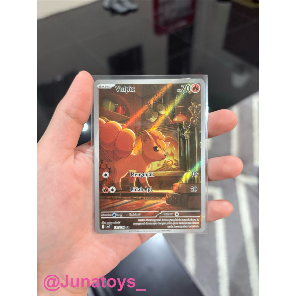 Kartu Pokemon Koleksi Vulpix AR MA1 132/126 TCG Pokemon Indo