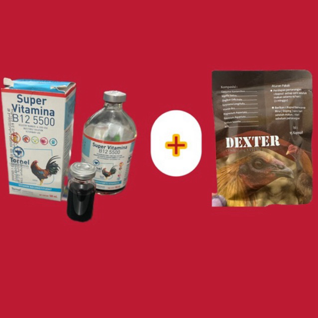 Supervitamina 10 ml Dan Dexter paket Doping ayam sebelum Turun arena