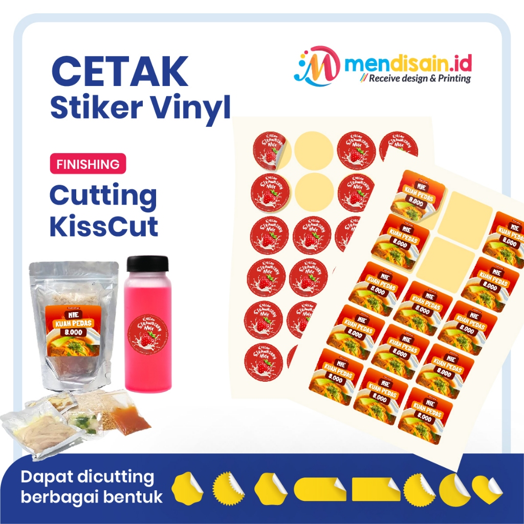 Cetak Stiker Vinyl - Cetak Stiker Kemasan - Stiker Kemasan Produk - Stiker Kemasan Custom (VINYL)