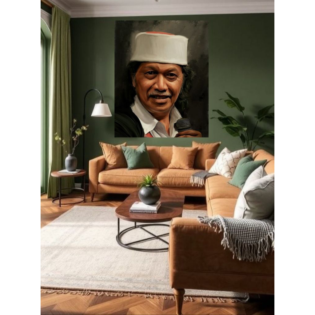 hiasan dinding gambar CAK NUN,extra jumbo,poster cetak,lukisan cetak,dekorasi rumah,tanpa bingkai