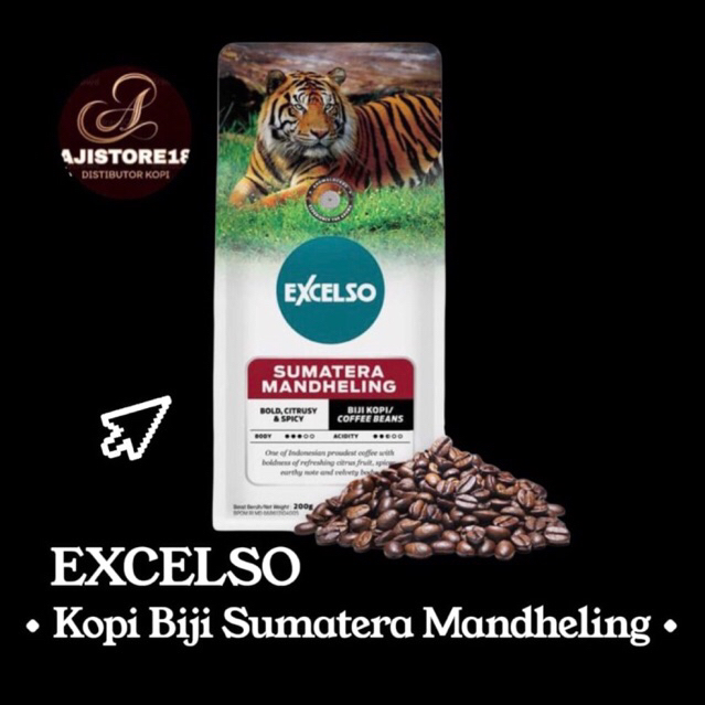 KOPI EXCELSO SUMATERA MANDHELING BIJI 200G- Coffee bean Excelso