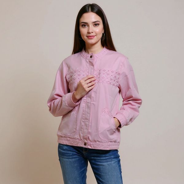 Jaket wanita polos warna pink