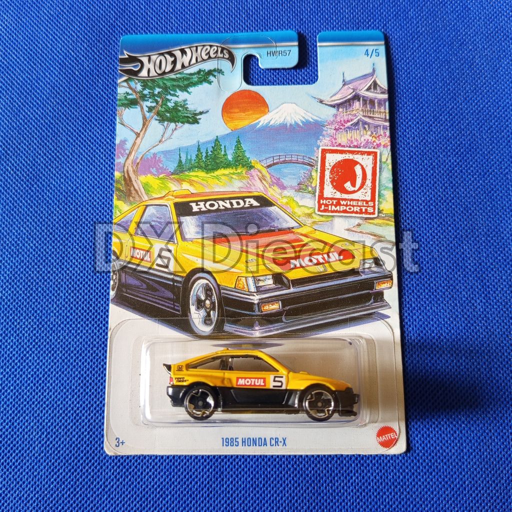 Hot Wheels 1985 Honda CRX kuning