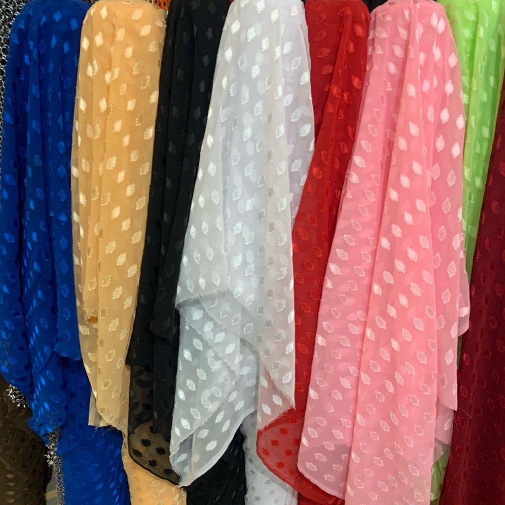 kain sifon uragiri - kain chiffon uragiri lebar 105cm - kain chiffon uragiri lebar kecil