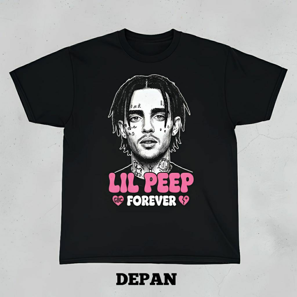Kaos Lil Peep Forever Lil Peep is Forever 24s Cotton Combed