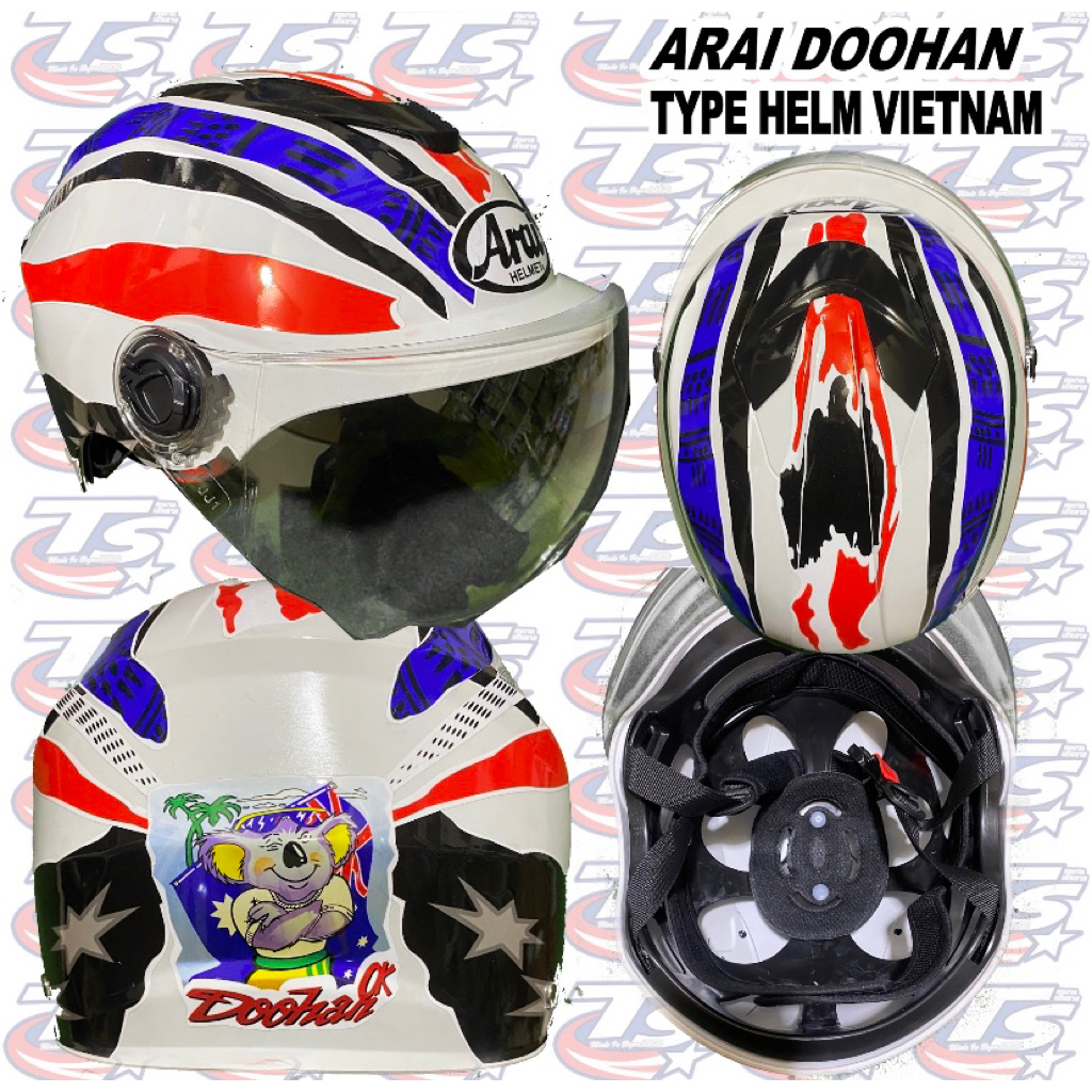 helm motif arai helm copy arai motif doohan buat lucu lucuan saja