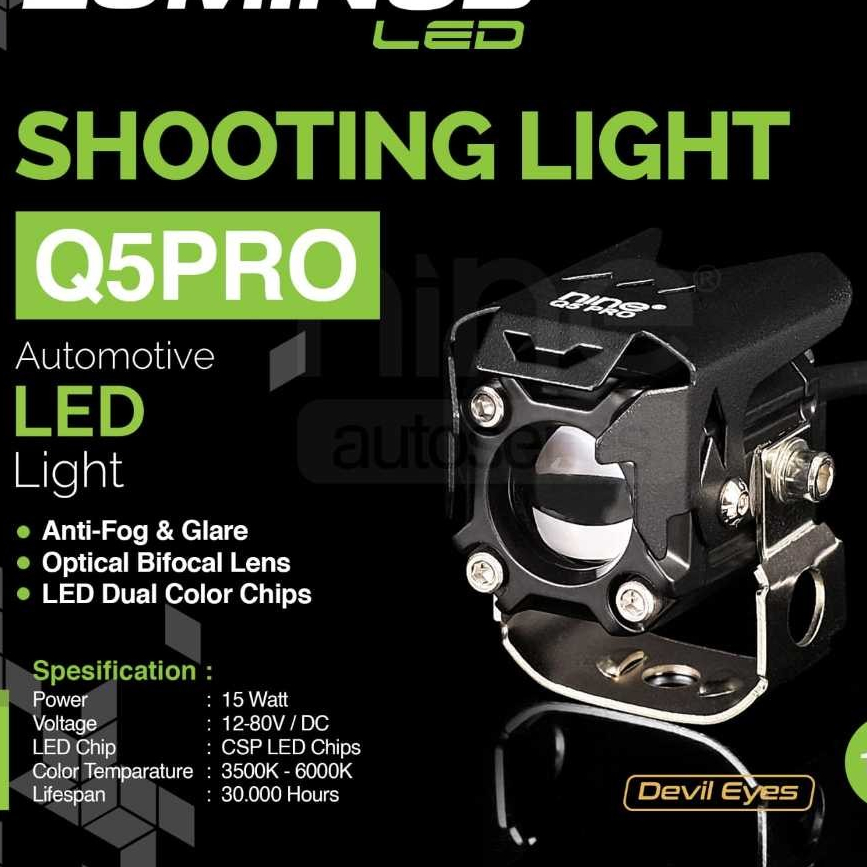 LAMPU LED TEMBAK SOROT LASER 2 WARNA ORIGINAL LUXIMOS LED Q5 GARANSI 1 TAHUN