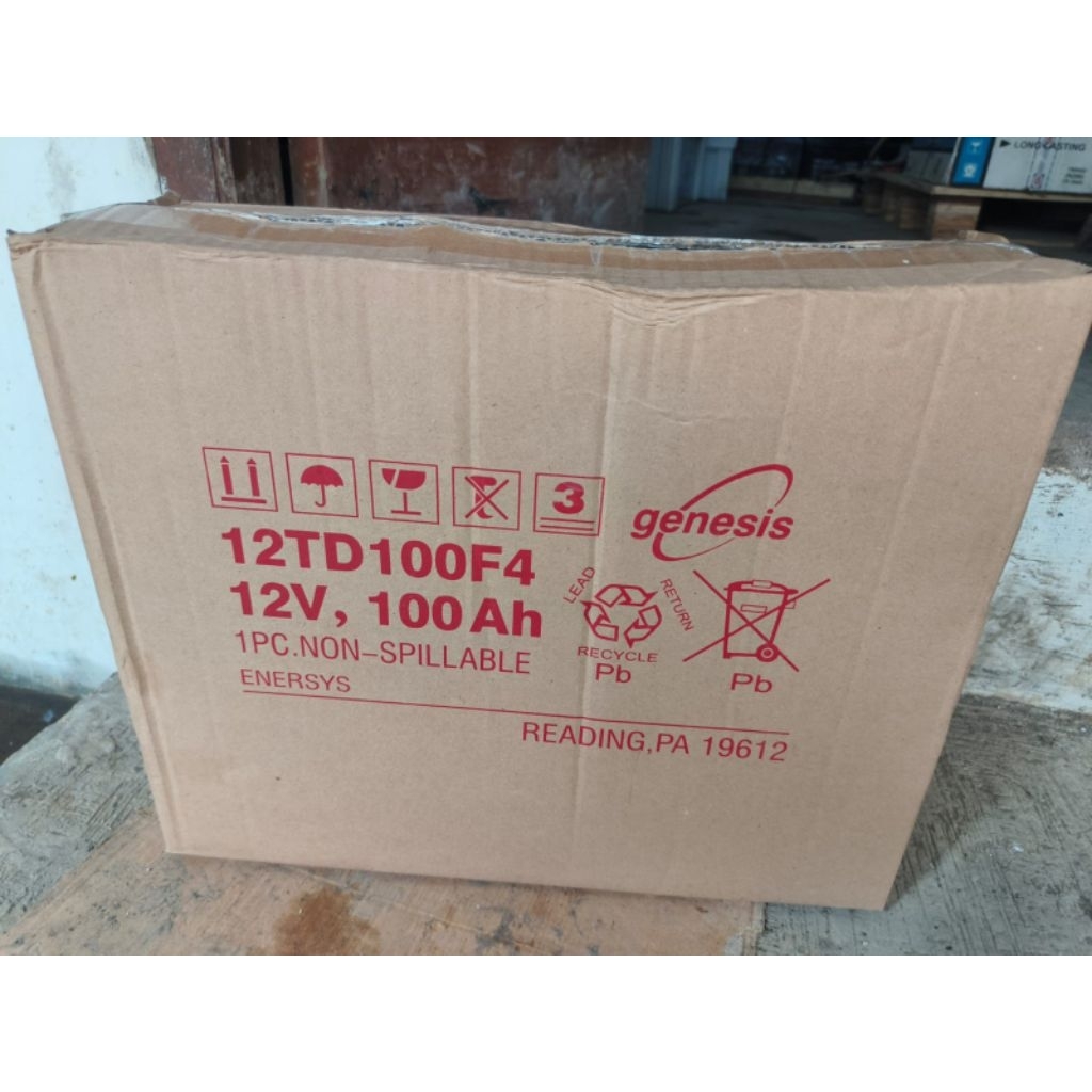 Aki Solar Panel Batrery Vrla Plts Merk Genesis 12V 100Ah New