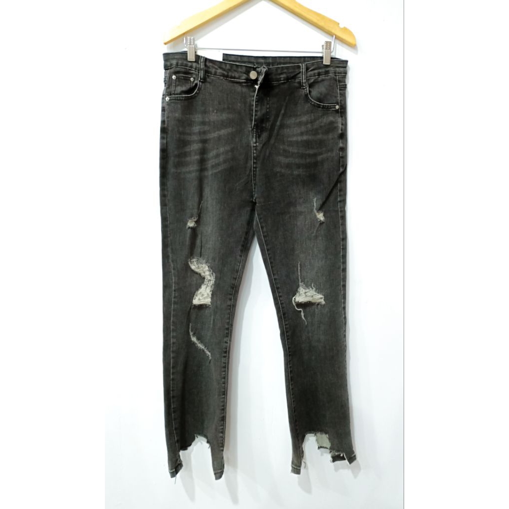 Celana jeans kulot wanita sobek sobek