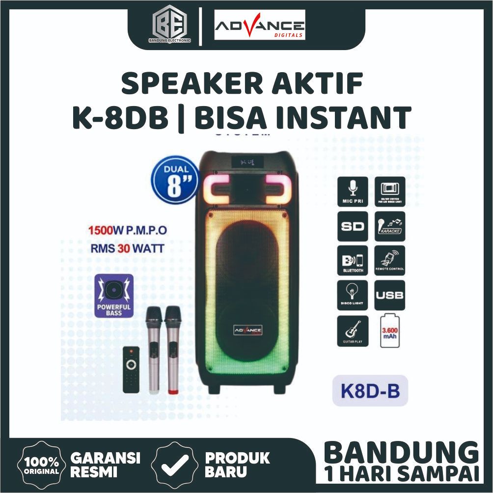 Speaker Aktif Advance K8D-B Trolley Speaker Bluetooth Karaoke