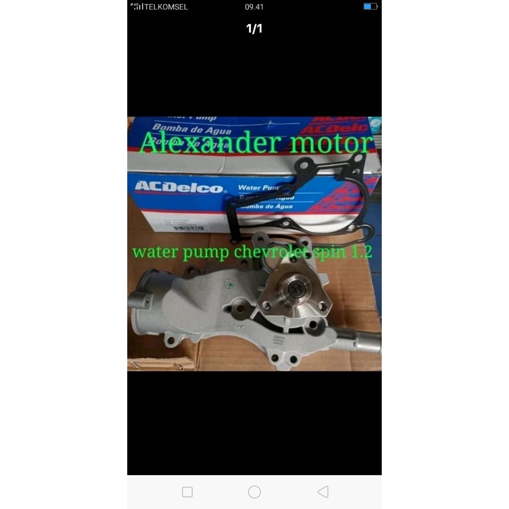 Water pump chevrolet spin 1.2